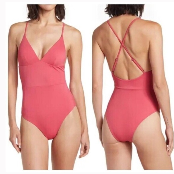 Onia Womens Valentina One-Piece Swimsuit In Rose Size Medium New NWT MSRP $125 - Picture 1 of 6